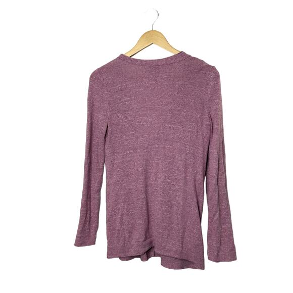 Eddie Bauer Purple Lightweight V-Neck Cardigan Long Sleeve Sweater Women's XS - Picture 2 of 6